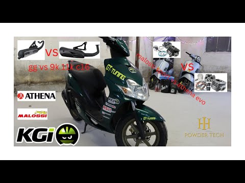 Test af gg vs 9k 11k c16 og malossi sport vs athena evo på jog r