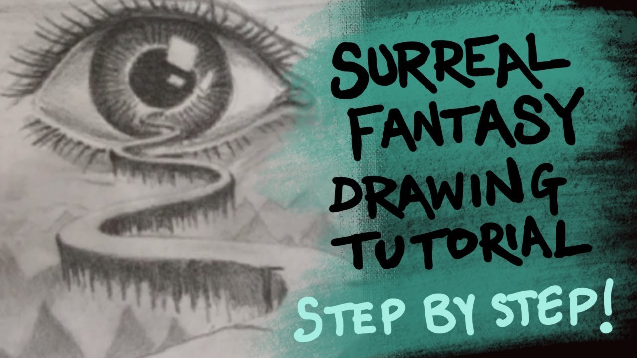 Surreal/Fantasy landscape drawing tutorial. Dad and Son combo!