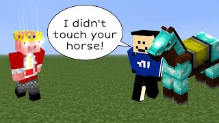 Quackity tries to steal Technoblade&#39;s horse and INSTANTLY regrets it.