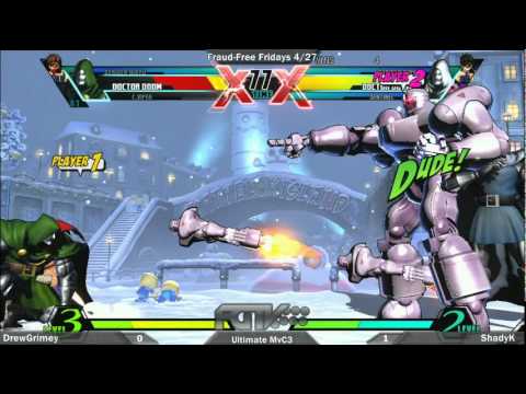[4-27-12]FR3 UMvC3 DrewGrimey Vs. ShadyK
