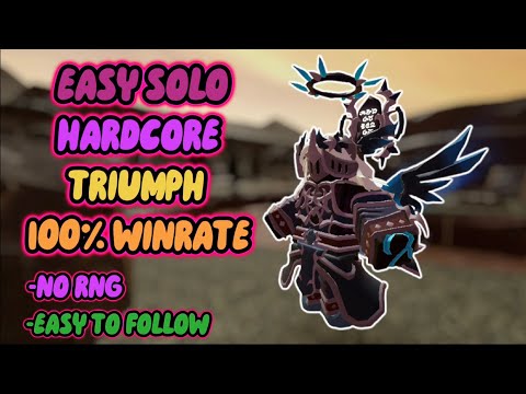 [NO RNG] 100% Winrate Solo Hardcore Triumph + Guides || Roblox Tower Defense Simulator