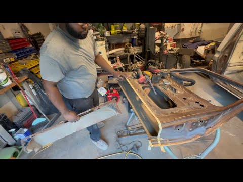 Fixing rust on the bottom door of the 78 Ford F150 ￼