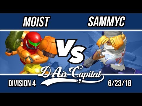 D-Air Capital 6 - Moist (Samus, Jigglypuff) Vs. SammyC (Sheik) - Division 4