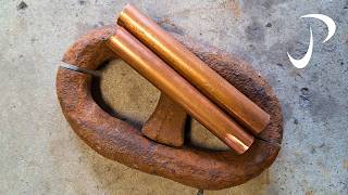 Making a Chef Knife from an Ancient Chain and Copper Pipes