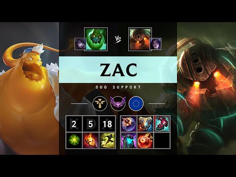Zac Support vs Nautilus - EUW Master Patch 25.17