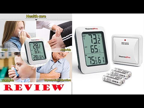 ThermoPro TP 60S Digital Hygrometer Indoor Outdoor Thermometer Humidity Monitor user's guide