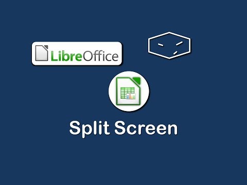 libreoffice calc split screen