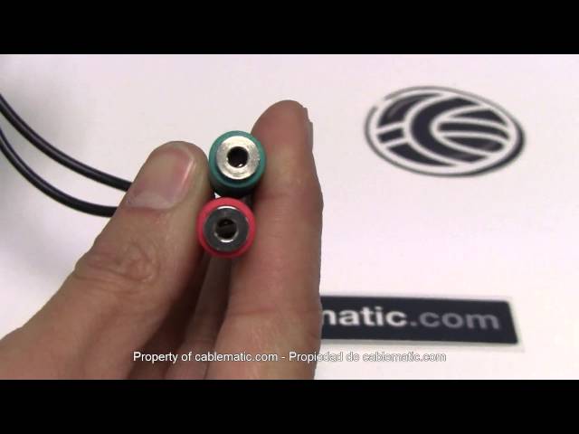 Vídeo relacionado con JeoPoom Adaptador de Cable de 3,5 mm, Cable Hembra a Doble Macho para Auricular y Micrófono Separados (22cm)