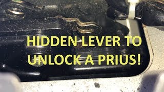 How To Open Prius Trunk With Dead Battery
