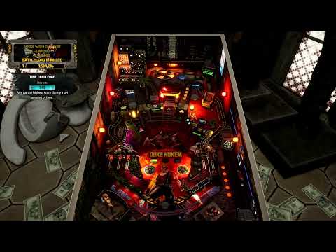Time Challenge leaderboard 1st place scoring game on Duke Nukem's Big Shot Pinball in Pinball M