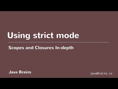 Scopes and Closures In-depth 16 - Using Strict mode