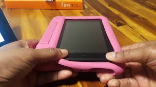 How to remove kid proof case from  Fire 7 Kids Edition Tablet, and insert micro SD card