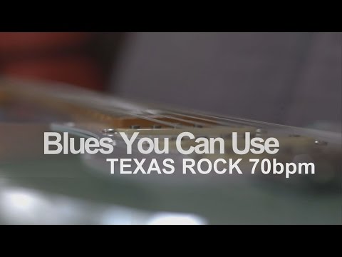 Blues You Can Use " Texas Rock " slow tempo 70 bpm (Guitar Lesson)