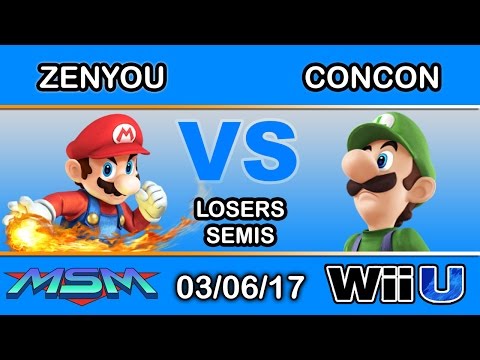 MSM 88 - eM | Zenyou (Mario) Vs. Mr. ConCon (Luigi) Losers Semis - Smash Wii U