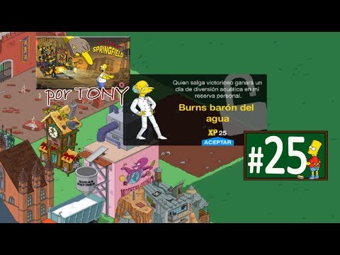 Los Simpson Springfield "Bart Royale, Cap. 25 - Burns Barón del agua y su mansión" por Tony
