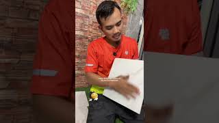 Vinyl lantai marmer 30x30cm, elegan, mudah dipasang untuk rumah dan #VinylLantai #StikerLantai