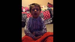 Blake singing silent night!