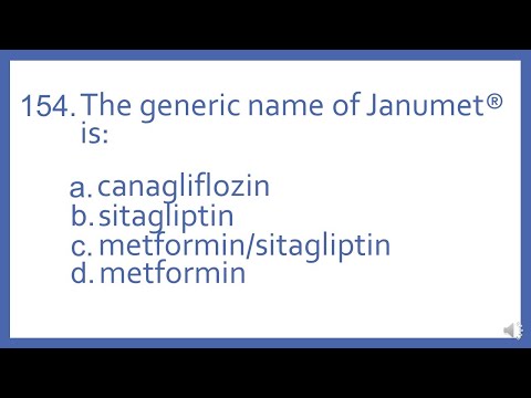 Top 200 Drugs Practice Test Question - The generic name of Janumet is: