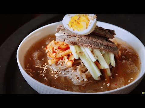 Cách nấu mì lạnh nước Hàn Quốc rất đơn giản dễ làm tại nhà -mì Mul  Naengmyeon - Korean cold noodle