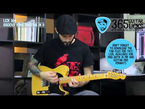 Lick 324/365 - Groovy Funk Rhythm in D | 365 Guitar Licks Project
