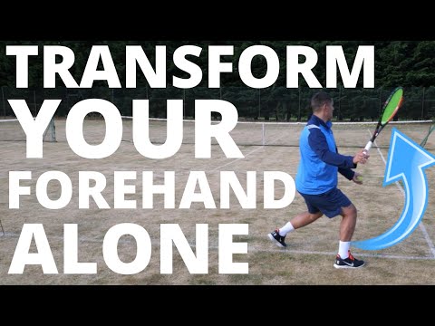 Tennis Forehand Transformation - How To Improve Your Forehand Alone (5 DRILLS)