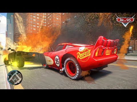 Crazy Lightning McQueen Car Crashes Ep.41 - GTA 4