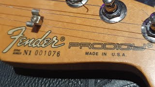 Video thumbnail for RARE 1991 Fender Prodigy American Strat USA Offset Body HSS by Essex Recording Studios