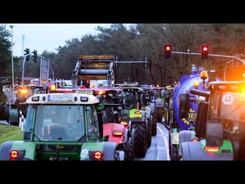 Bauernproteste und mögliche  Lokführerstreiks in Deutschland