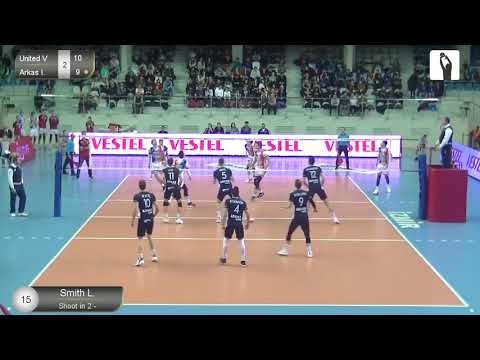 Luke Smith #15, All ATT & REC Montage, CEV Cup 2020, Arkas Izmir vs United Volleys 12/02/2020.
