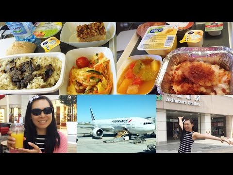 What I eat in a day #4 [Vegan] aéroport Paris & avion France-Japon, menu végétalien Air France Video