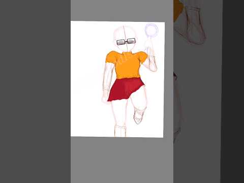 VELMA #short #shorts #shortsfeed #speedart #speedpaint #viral #scoobydoo #velma #tiktok #gatcha #art