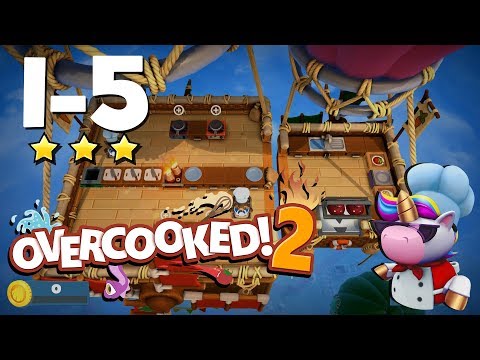 Overcooked! 2: Level 1-5 - 3 Stars Single Player!
