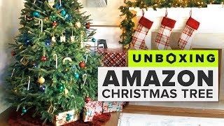 Unboxing an Amazon Christmas Tree