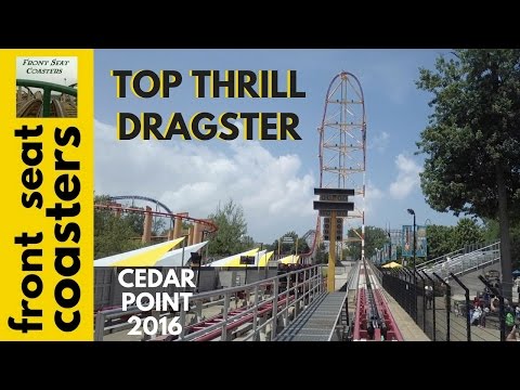 Top Thrill Dragster POV HD Cedar Point 2016 Roller Coaster Front Seat On-Ride Pivothead 120 MPH! Video