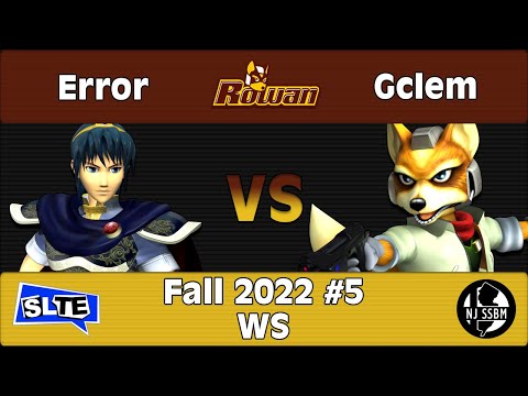 Rowan SSBM Fall 2022 #5: Error (Marth) Vs. Gclem (Fox) - WS
