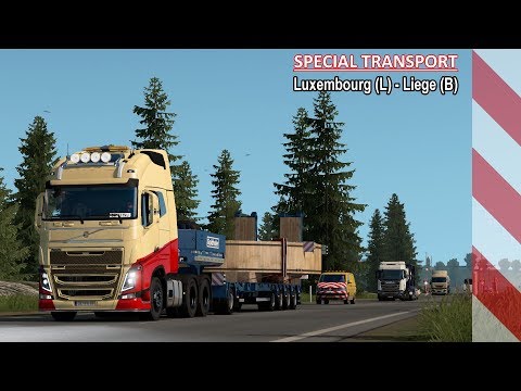 ETS2 | Special Transport | Luxembourg (L) - Liège (B) | Volvo FH16 (6x4) | Timelapse