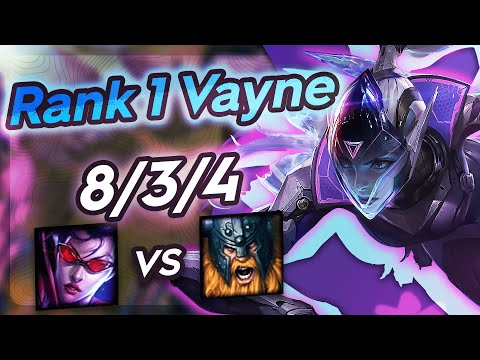 Vayne Vs Olaf - Challenger Gameplay Rank 1 Vayne