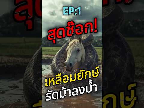 EP:1 | ฉากโหดกลางทุ่ง! งูเหลือมยักษ์รุมรัดม้าขาว #งูเหลือมยักษ์ #outdooradventures #สารคดีสัตว์โลก