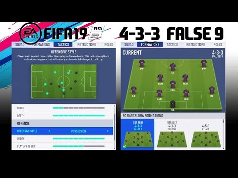 FIFA 19 4-3-3 FALSE 9 CUSTOM TACTICS | TIKI TAKA & PRESSING  HD