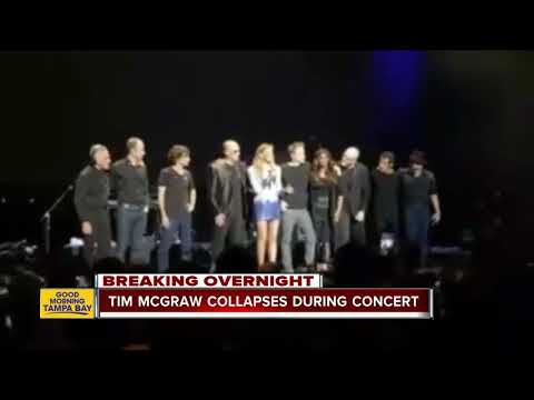 Tim McGraw collapses on stage during Ireland performance