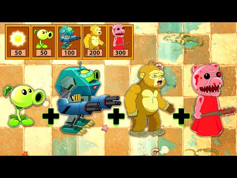 KingKong + SpiderMan + Piggy + Ant-Man | Plants vs Zombies Fusion Animation | Pvz 2