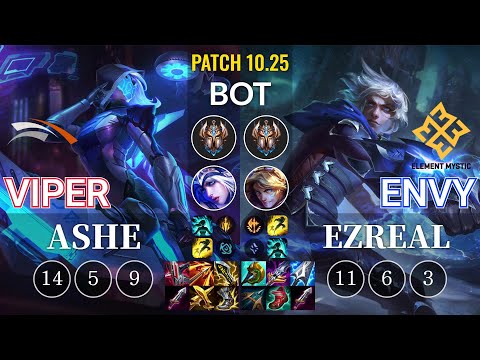 HLE Viper Ashe vs EM Envy Ezreal Bot - KR Patch 10.25