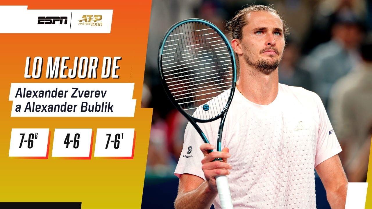 PARTIDAZO TOTAL ENTRE ZVEREV Y BUBLIK, QUE TERMINÓ CON VICTORIA DEL ALEMÁN EN TRES SETS | RESUMEN