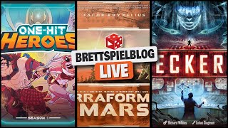 LIVE gespielt: Terraforming Mars • Deckers • One-Hit Heroes