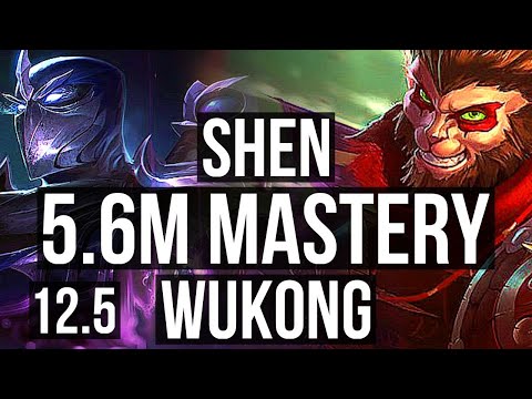 SHEN vs WUKONG (TOP) | 5.6M mastery, 1200+ games, 5/3/22 | NA Master | 12.5
