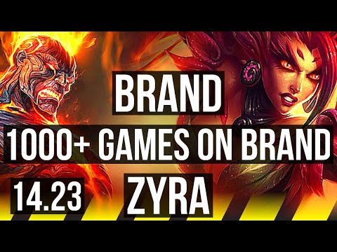 BRAND & Nautilus vs ZYRA & Galio (ADC) | 1000+ games, Rank 10 Brand | NA Challenger | 14.23