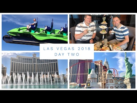 Las Vegas Vlog - March 2018 - Day 2 - Stratosphere, Afternoon Tea and Bellagio Fountains