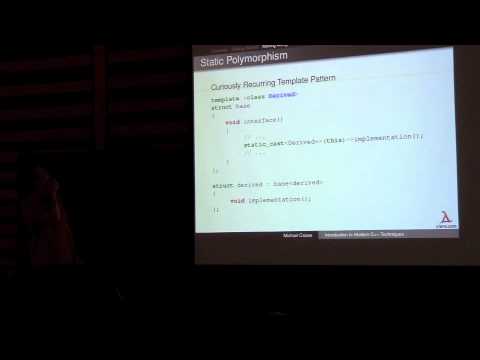 Michael Caisse: Introduction to Modern C++ Techniques (Part I)