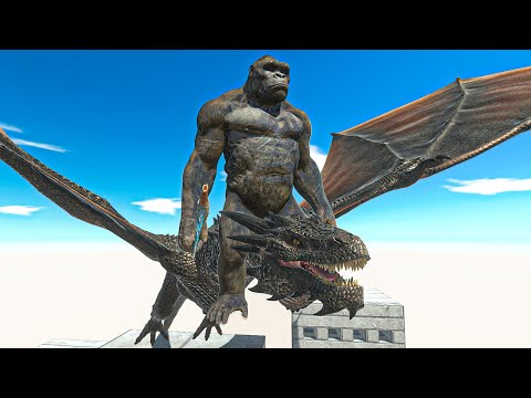 KING KONG BATTLES ON BUILDING - Animal Revolt Battle Simulator