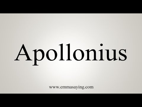 How To Say Apollonius